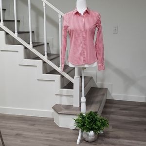 H&M Women Red/White Striped Shirt